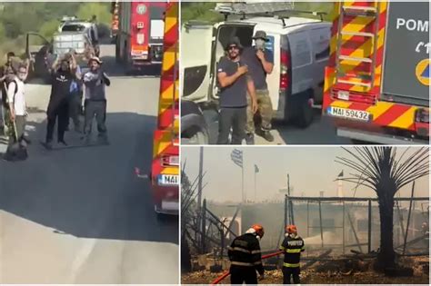 Imagini Video Emo Ionante Cu Pompierii Rom Ni Ova Iona I N Grecia Lupt De Parc Incendiile