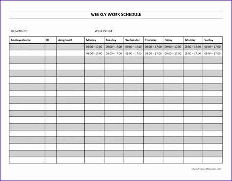 14 Free Excel Employee Schedule Template Excel Templates