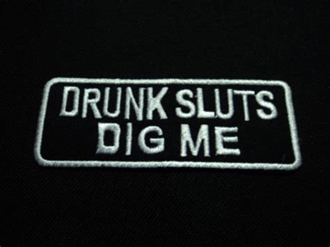 Drunk Sluts Dig Me Word Embroidery Iron On Patches 50 Pcs Great Deal