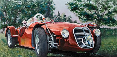 Bonhams A Painting Of A Maserati A6 Gcs Monofaro By W M Lehman