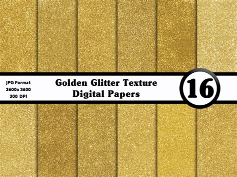 1 Gold Glitter Texture Digital Papers Designs And Graphics