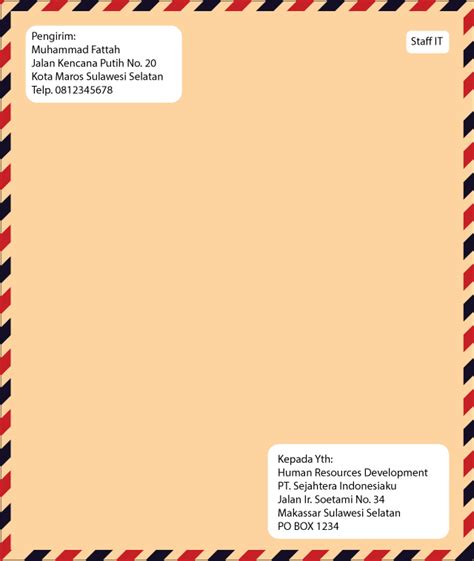 Cara Penulisan Alamat Surat Yang Baik dan Benar [Menurut Pos Indonesia]