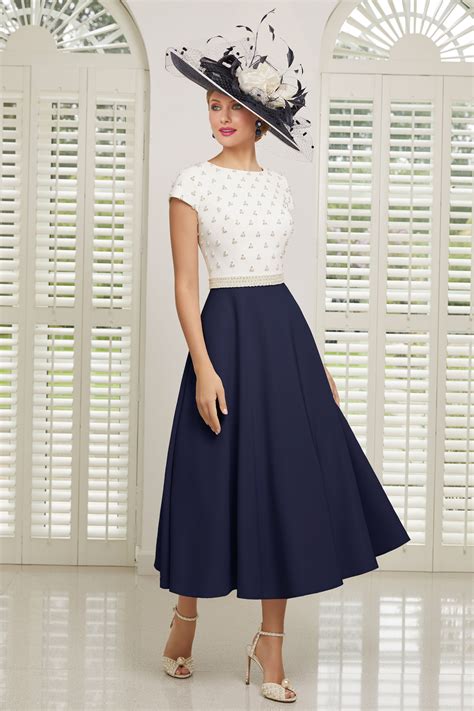 Mid length dress with full skirt. 008493 - Catherines of Partick