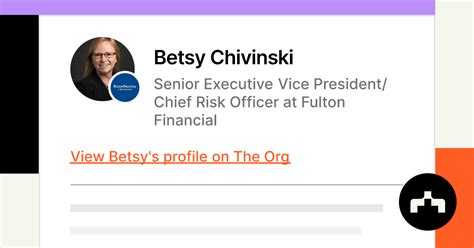 Betsy Chivinski Senior Executive Vice Presidentchief Risk Officer At