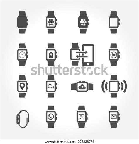 Smart Watch Icons Vector Stock Vector Royalty Free 293338751