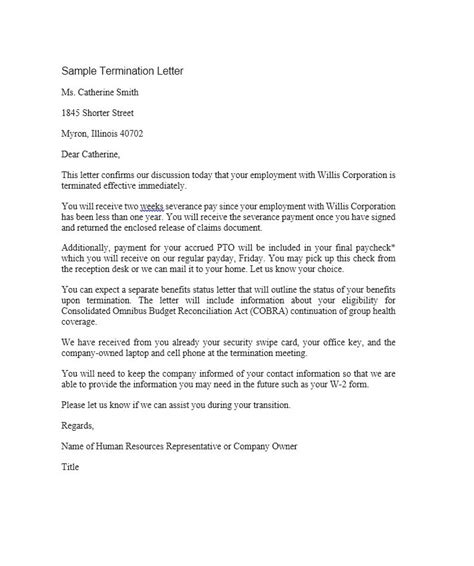 An employee can decide to exit a certain job. Sample Termination Letter | IPASPHOTO