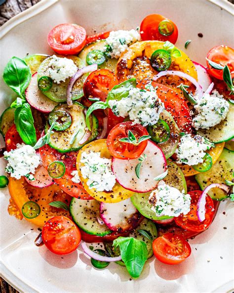 Summer Salad With Herbed Ricotta Jo Cooks