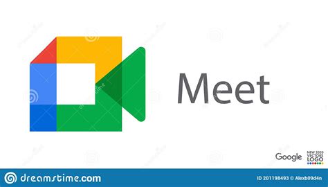 Google Meet Logo. Google LLC. Apps From Google. Official New Logotypes Of Google Apps. Editorial ...