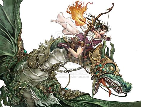A Girl And Her Western Dragon Dragon Rider Dragon Dragon Art