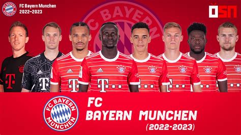 Fc Bayern Munchen Squad List 2022 2023 Osn Tv Youtube