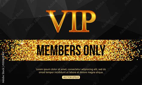 Gold Vip Background Vip Club Members Only Vip Card Vector Vip Gold