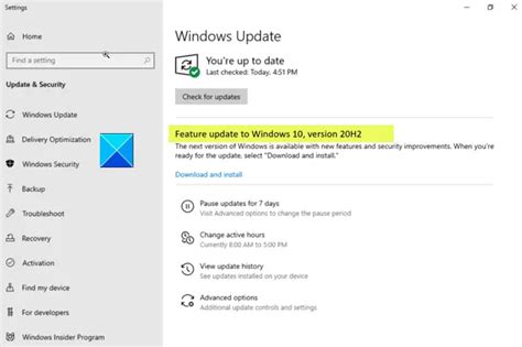 New Features In Windows 10 Version 20h2 October 2020 Update