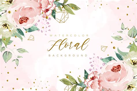 Watercolor Floral Vector Background Gráfico Por Dzyneestudio · Creative