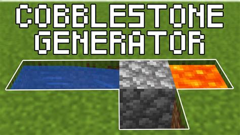 How To Make A Cobblestone Generator In Minecraft All Versions YouTube