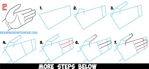 How To Draw Hands Open Palm Drawing Cartoon Open Palmed Hands Easy