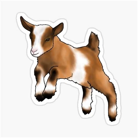 Jumping Baby Goat Sticker For Sale By Ggregg Redbubble