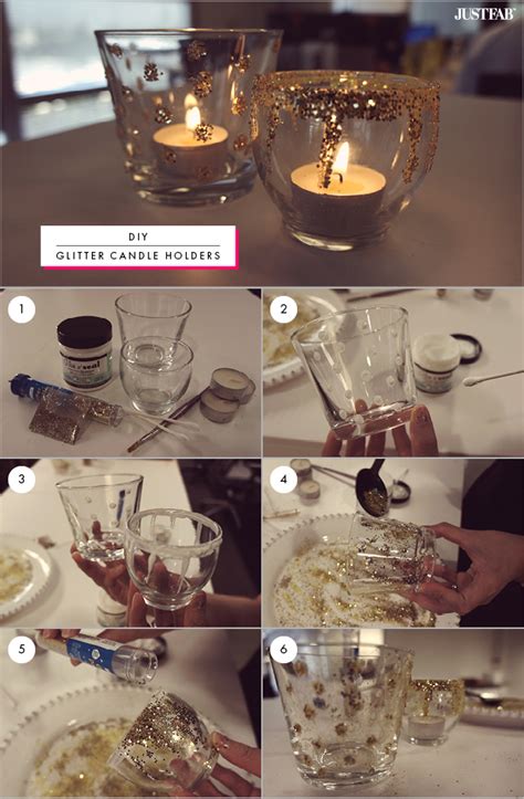 Diy Hostess T Glitter Candle Holders The Style Edit