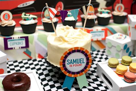 Vintage Race Cars Birthday Party Ideas Photo 1 Of 15 Catch My Party