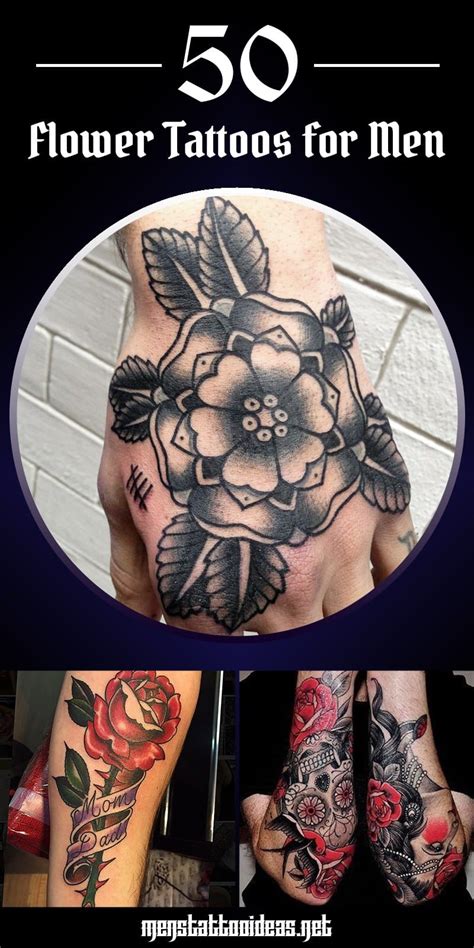 Floral Tattoo Ideas For Men Photos