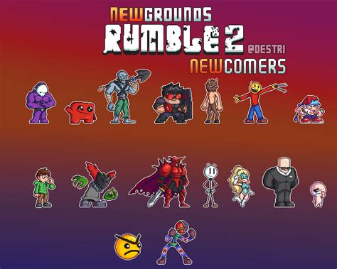 Newgrounds Rumble 2 Newcomers Concept By Destri On Newgrounds