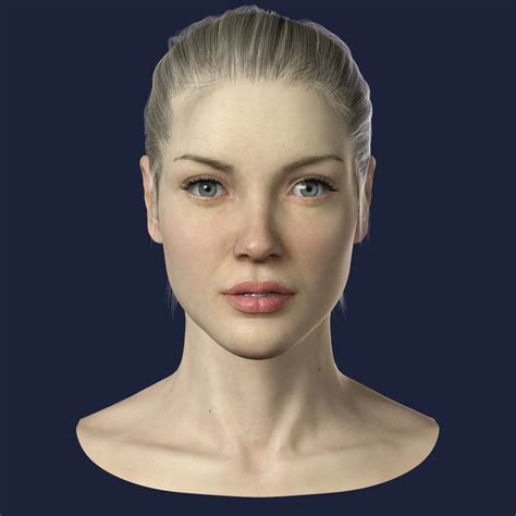 head model female head 3d max