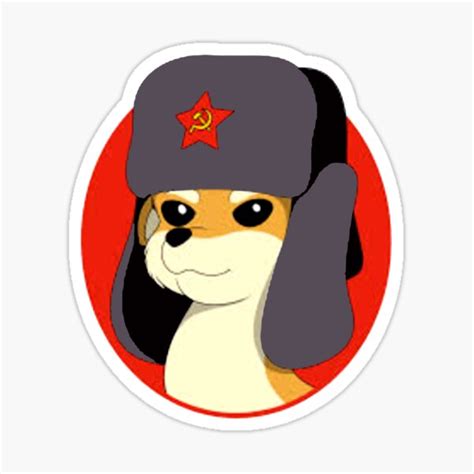 Communist Doggo Sticker For Sale By Jason4550 Redbubble