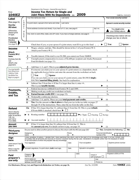 Federal Income Tax Forms 1040ez 2017 Universal Network Free Download