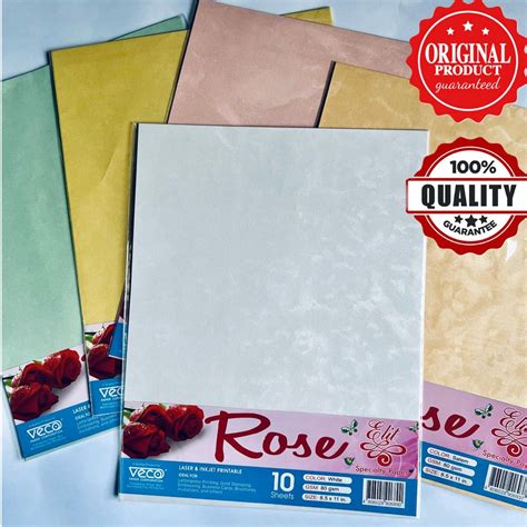 Specialty Paper Veco Rose Scented 80gsm Shortlong Sold Per Pack10