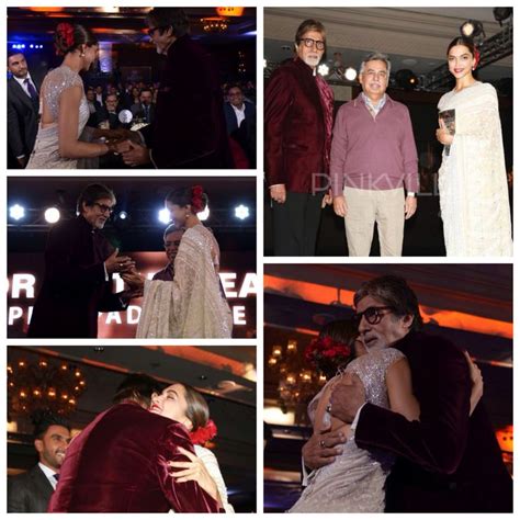 Deepika Padukone With Amitabh Bachchan At Ndtv Indian Of The Year