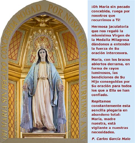 ¡oh María Sin Pecado Concebida Ruega Por Nosotros Que Recurrimos A Ti