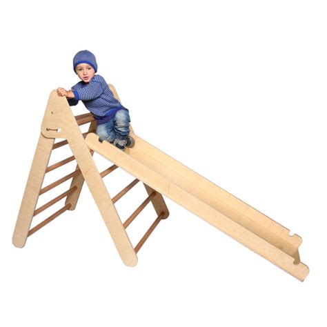 Large Climbing Frame Pikler Triangle And Slidefw Montessori Toys