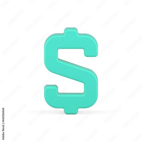 Green Dollar Sign 3d Volumetric Financial Currency Symbol Stock Vector