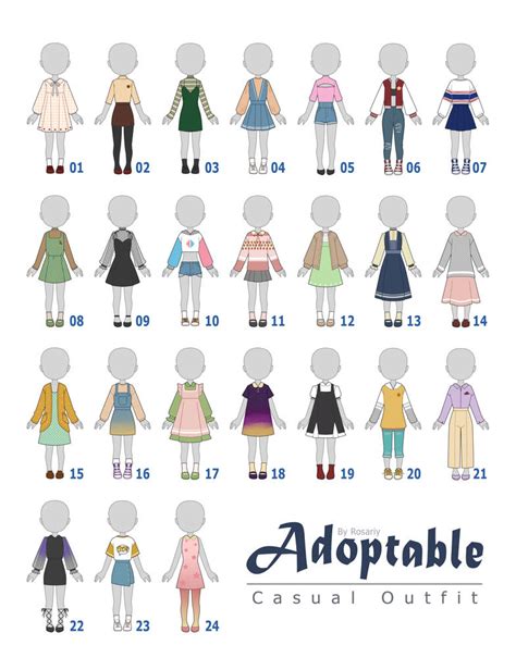 Closed Casual Outfit Adopts 36 By Rosariy On Deviantart