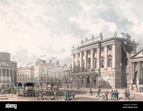 A View Of The Bank Of England London In The Early 19th Century From