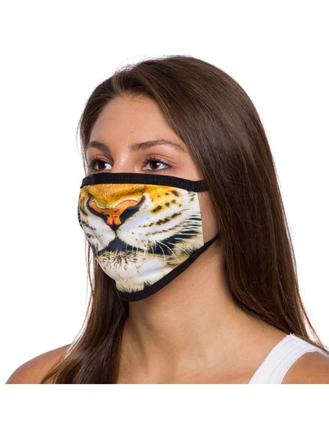 Reusable Animal Print Face Mask Novelty 100 Cotton Washable