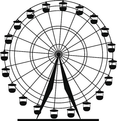 Download ferris wheel stock vectors. Carnival Ferris Wheel Clipart Black And White - Images ...