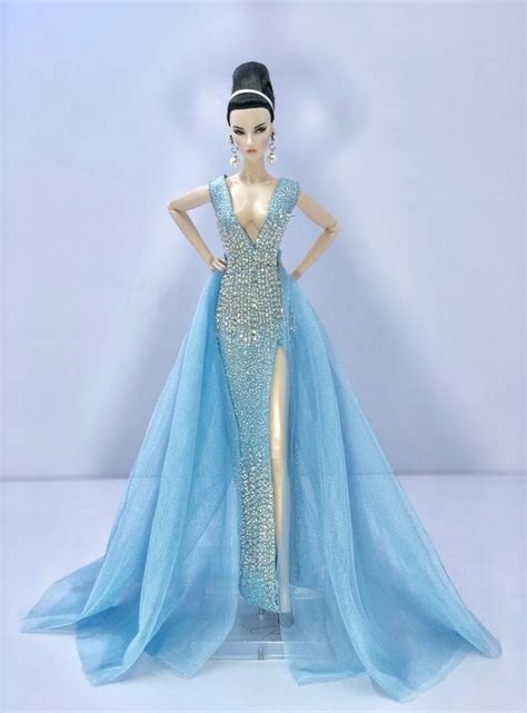 Fahsai Design Gown Outfit Dress Fashion Royalty Silkstone Barbie Model Doll Fr Fahsaidesign