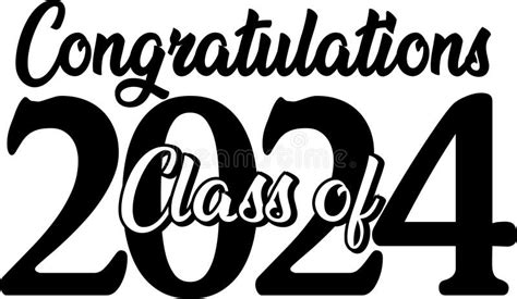Class Of 2024 Congratulations Graduate Stock Illustration