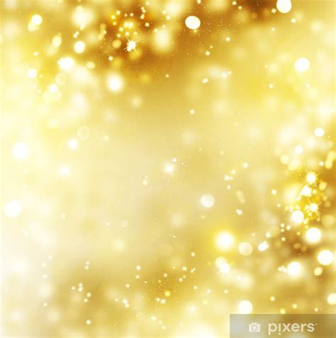 Sticker Christmas Gold Background Golden Holiday Glowing Background