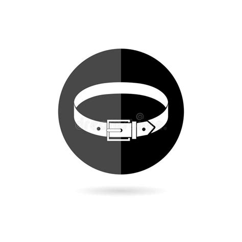 Circle White Buckle Belt Icon Stock Vector Illustration Of Cloth