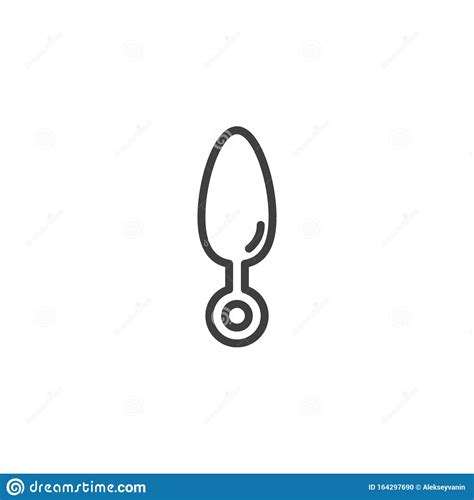 Anal Plug Line Icon Stock Vector Illustration Of Linear