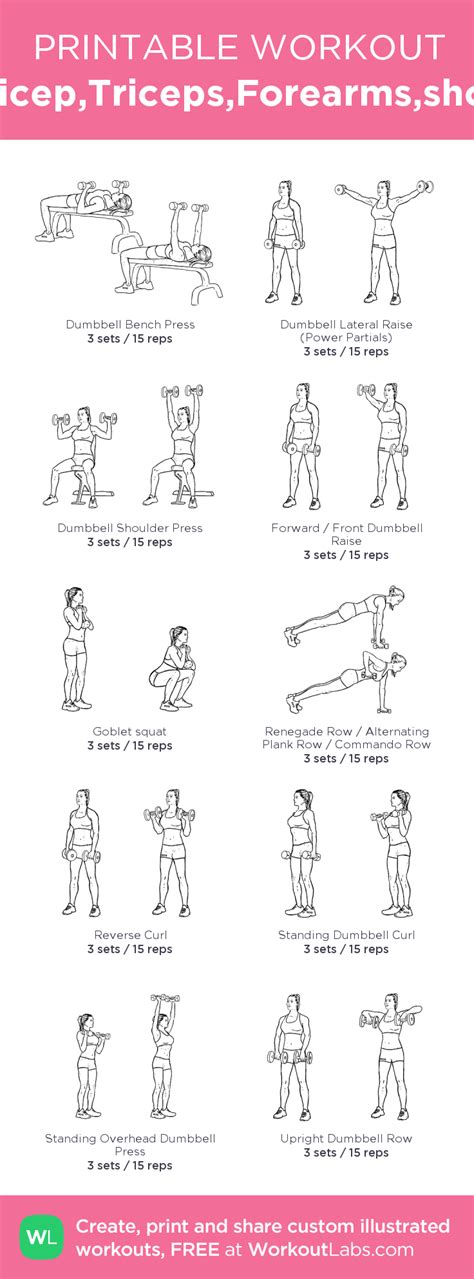 Bicep Tricep Forearm Workout Routine Workoutwalls