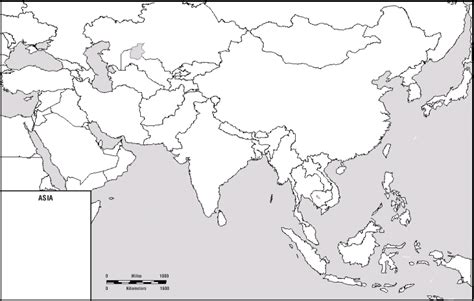 Blank Map Asia Deadrawings