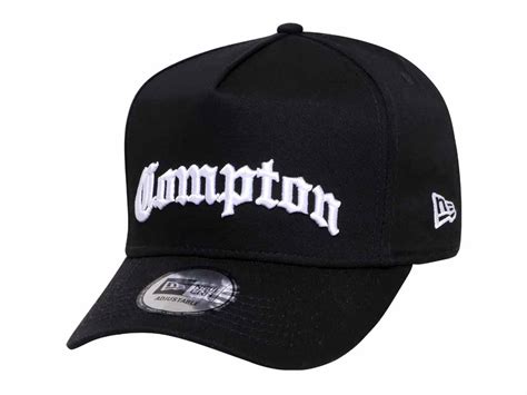 New Era Compton Black 9forty D Frame Adjustable Cap Essential New