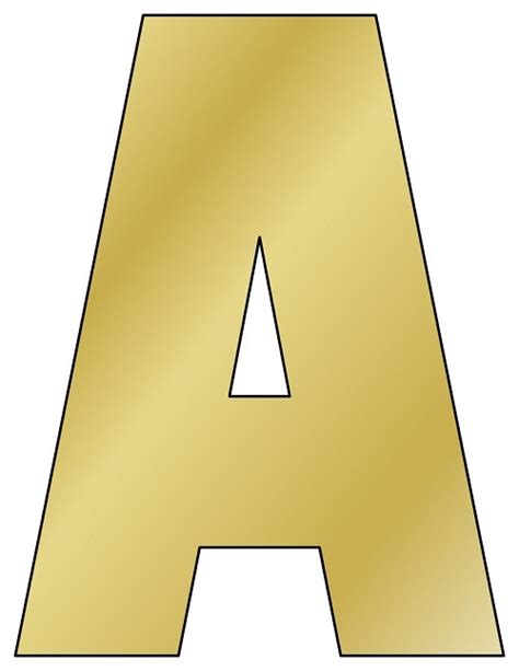 The remaining 21 letters are consonants: 8X10.5 Inch Gold Printable Letters A-Z, 0-9 - Printable ...