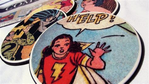 Crafts For Men Comic Book Coasters Mod Podge Rocks