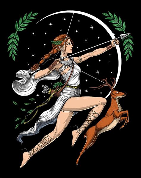 Greek Goddess Artemis Digital Art By Nikolay Todorov Fine Art America