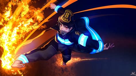 Fire Force Shinra Kusakabe Fire On Side Hd Anime Wallpapers Hd