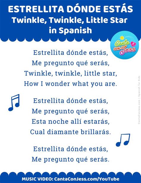 Estrellita Dónde Estás Twinkle Twinkle Little Star In Spanish