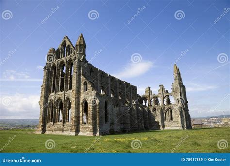 The Ruins Of Whitby Abbey Yorkshire England United Kingdom Stock